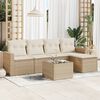 vidaXL Garden Sofa Set Beige, Cream White
