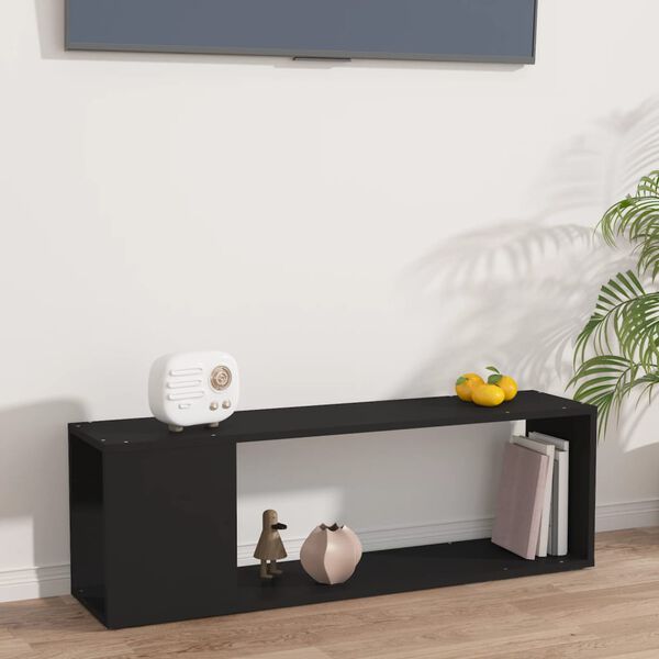 vidaXL TV Cabinet Black Engineered Wood Medium Durable TV Units