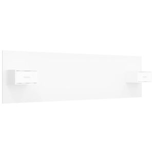 vidaXL Bed Headboard With Cabinet White Engineered Wood Large