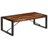 vidaXL Coffee Table Brown Solid Acacia wood, Powder-Coated Steel