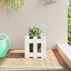 vidaXL Garden Planter White Solid Pine Wood 11.8 in Decorative Inlays
