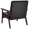 vidaXL Armchairs Black Faux leather, Wooden frame Standard Durable