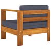 vidaXL Wooden Lounge Set Dark grey Solid acacia wood Large Durable