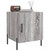 vidaXL Bedside Cabinet Gray sonoma Engineered wood, Iron Medium Storage