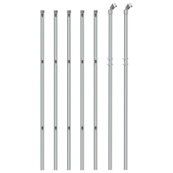 vidaXL Chain Link Fence Silver 3.3'x32.8'