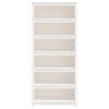 vidaXL Book Cabinet White Solid pine wood Large Book Cabinet