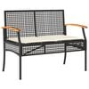vidaXL Garden Bench Black and brown