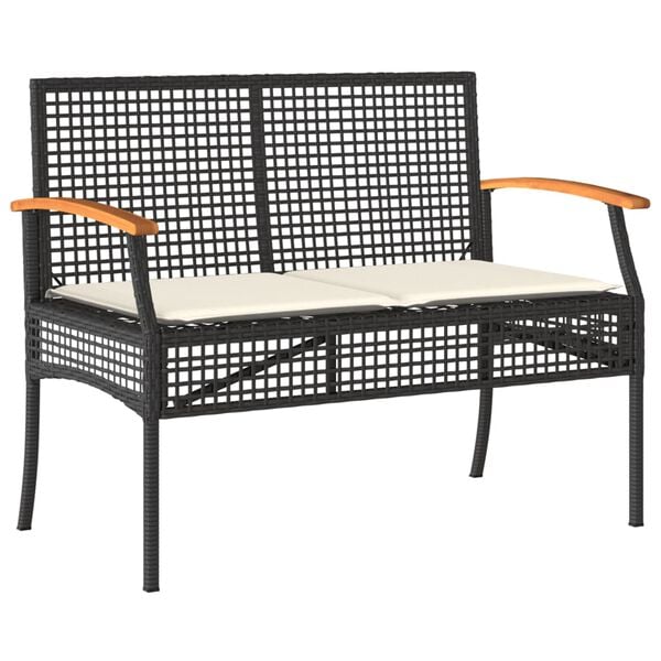 vidaXL Garden Bench Black and brown