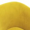 vidaXL Tub Chair Yellow Velvet Medium Ergonomic Armchair Round