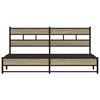vidaXL Bed Frame Sonoma Oak Steel Double Bed Frame Rectangular