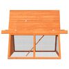 vidaXL Rabbit Hutch Brown Solid Pine Wood 60.0 x 50.4 x 42.5 in