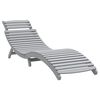 vidaXL Sun Lounger Set of 2 Grey Solid Acacia wood Standard Foldable