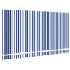 vidaXL Awning Replacement Fabric Blue and white 157.5"x 78.7" Canvas