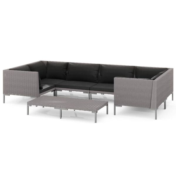 vidaXL Garden Lounge Set Dark Grey