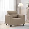 vidaXL Sofa Chair Taupe Microfiber fabric (100% polyester), metal, plywood