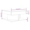 vidaXL Coffee Table Grey Sonoma Engineered wood 22.4 x 22.4 x 11.8 in