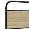vidaXL Bed Frame Sonoma Oak Steel, Engineered Wood Small Single