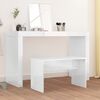 vidaXL Dressing Stool High gloss white Engineered wood