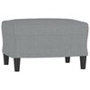 vidaXL Sofa Chair with Footstool Light Gray 23.6" Fabric