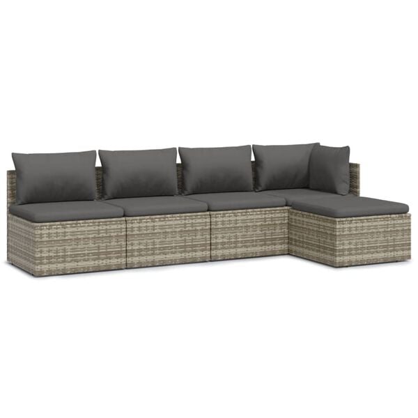vidaXL Garden Lounge Set Grey