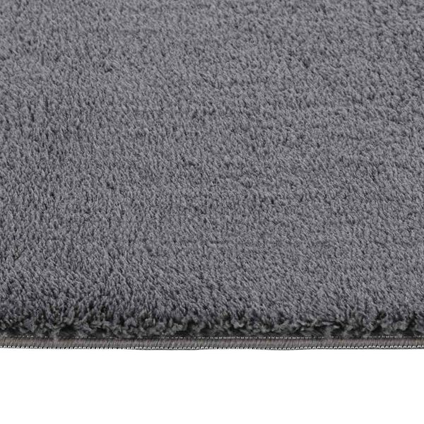 vidaXL Shaggy Rug Anthracite 100% Polyester Large Shag Rug Rectangular