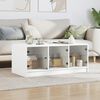 vidaXL Coffee Table White Engineered wood, Glass 40.2 x 19.7 x 16.5 in