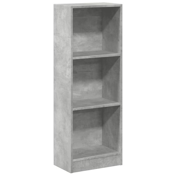 vidaXL Bookcase Concrete grey Engineered wood Medium Bookcase