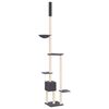 vidaXL Cat Tree Dark Grey Engineered wood, plush, sisal Large