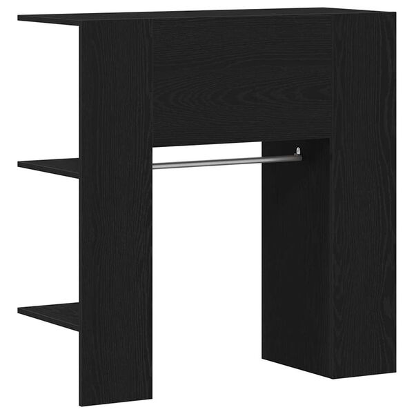 vidaXL Hallway Cabinet with Shelf Black Oak 38.39 x 14.57 x 38.98 in