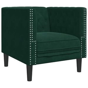 vidaXL Chesterfield Sofa Chair Dark Green