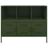 vidaXL Sideboard Olive green Cold-rolled steel Medium Adjustable Feet