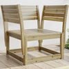 vidaXL Garden Chair Natural Wood Vacuum Pressure Treated Pinewood Standard