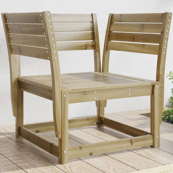 vidaXL Garden Chair Natural Wood Vacuum Pressure Treated Pinewood Standard