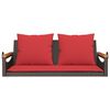 vidaXL Patio Swing Bench Brown, Red