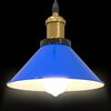 vidaXL Pendant Lamp Gloss dark blue Metal Medium Adjustable Armrests