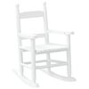 vidaXL Rocking Chair White Poplar wood Small Rocking Chair Rectangular