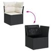vidaXL Garden Sofa Set Black