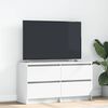 vidaXL TV Cabinet White Engineered wood Medium TV Cabinet Rectangular