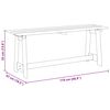 vidaXL Outdoor Bench Brown 119 x 35 x 47cm Solid pine wood