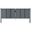 vidaXL Garden Gate Anthracite 118.1x39.4" Steel