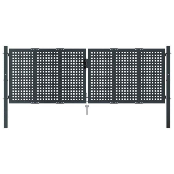 vidaXL Garden Gate Anthracite 118.1x39.4" Steel