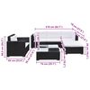 vidaXL Outdoor Furniture Set Black PE Rattan 6 Piece Modular