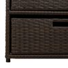 vidaXL Garden Storage Cabinet Brown PE rattan Medium Garden Storage