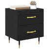 vidaXL Bedside Cabinet 2 pcs Black Oak 15.75 x 13.78 x 18.70 in