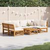 vidaXL Garden Lounge Set Cream white Solid Acacia wood Modular