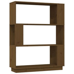 vidaXL Book Cabinet Honey brown Solid pine wood Medium Book Cabinet