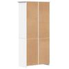vidaXL Bookcase White Solid Pine Wood, Engineered Wood, Metal Tall