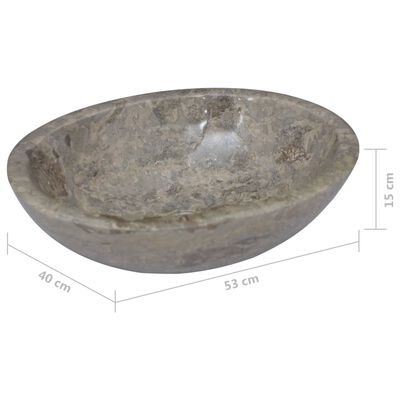 vidaXL Sink Gray 20.9"x15.7"x5.9" Marble
