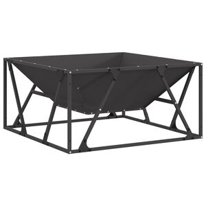 vidaXL Fire Pit Black 31.50 x 31.50 x 15.75 in Steel