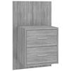 vidaXL Wall-mounted Bedside Cabinet Grey Sonoma